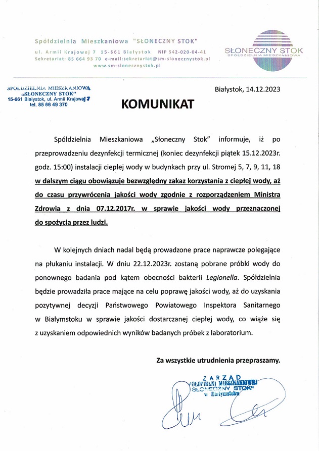 Komunikat 15.12.23